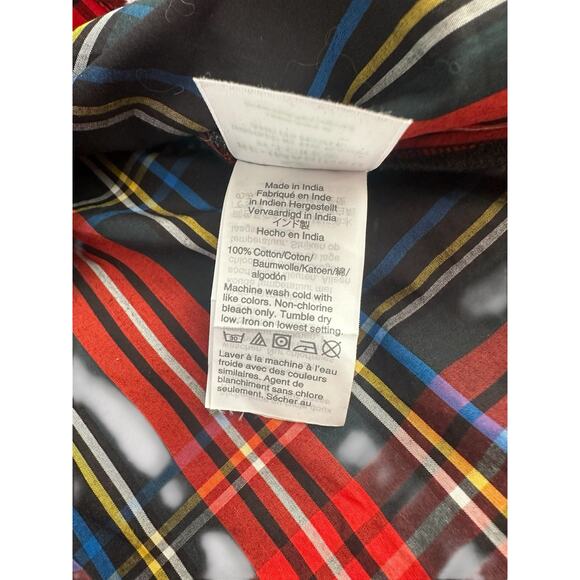 NEW J.Crew Classic Fit Ruffle Popover in Black Stewart Tartan Size Large NWT - Picture 6 of 9